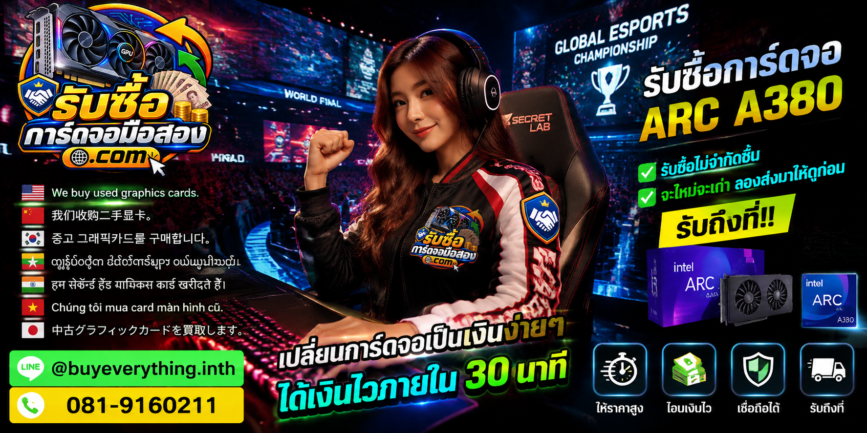 รับซื้อการ์ดจอพร้อมการ์ดจอราคาพิเศษและช่องทางติดต่อ