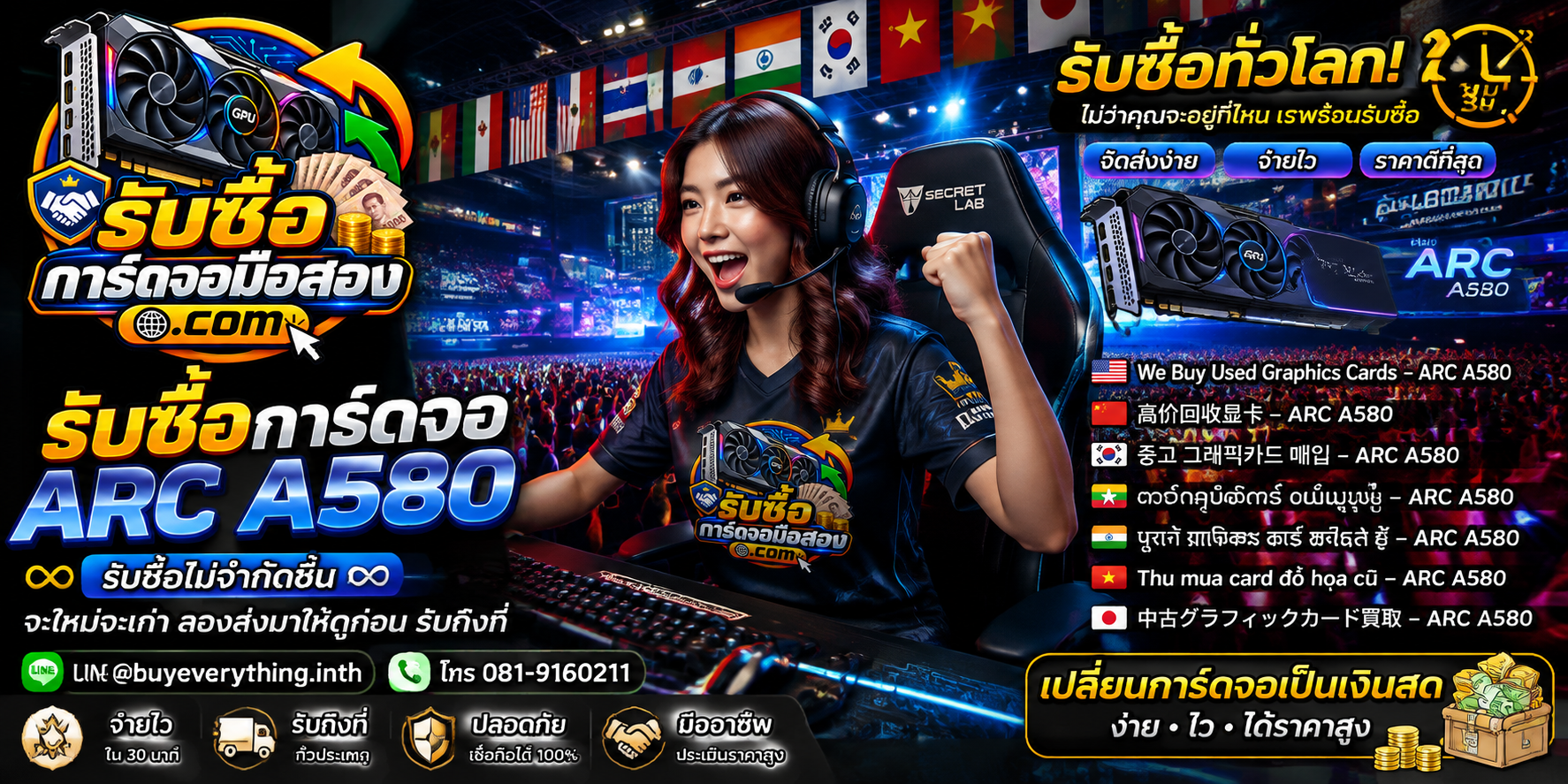 รับซื้อการ์ดจอพร้อมการ์ดจอราคาพิเศษและช่องทางติดต่อ