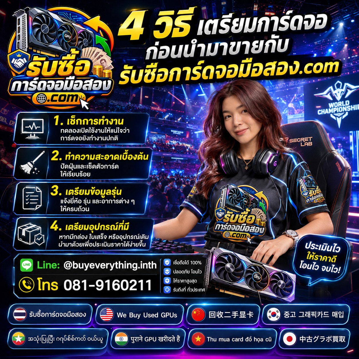 4 วิธีเตรียม GTX 1050 ก่อนนำมาขาย
